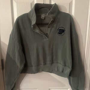 Victoria’s Secret PINK Green Cropped Pullover